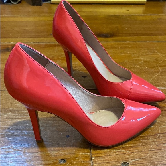 PEGABO Pink Coral Patent Leather High Heels Feminine Coquette Barbie - Picture 1 of 14